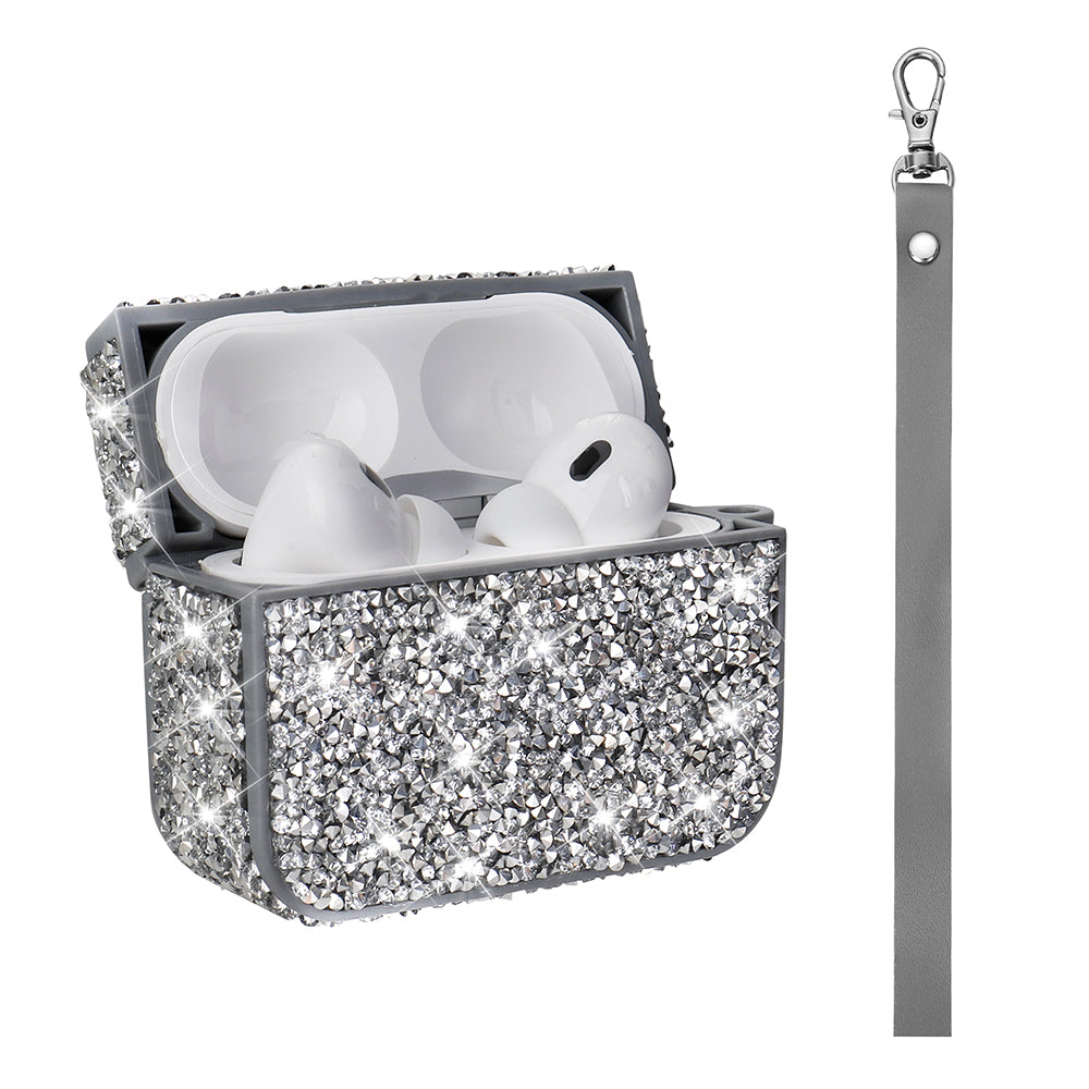 Apple Airpods Pro 2 Zore Airbag 45 Bilek Askı Aparatlı Simli Şeffaf Kılıf Gold