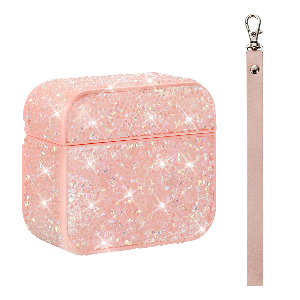 Apple Airpods Pro 2 Zore Airbag 45 Bilek Askı Aparatlı Simli Şeffaf Kılıf Pembe