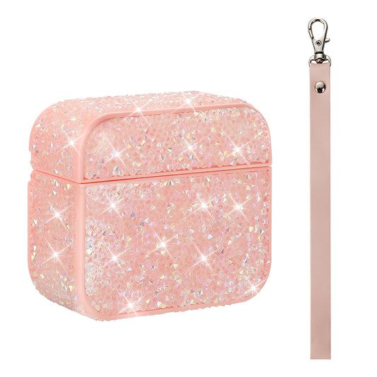Apple Airpods Pro 2 Zore Airbag 45 Bilek Askı Aparatlı Simli Şeffaf Kılıf Pembe