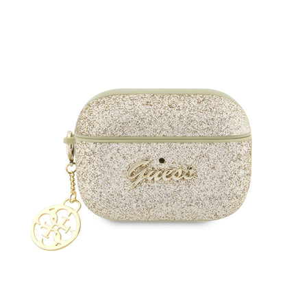Apple Airpods Pro Kılıf GUESS Glitter 4G Charm Kapak Siyah