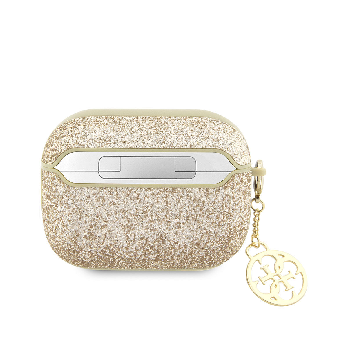 Apple Airpods Pro Kılıf GUESS Glitter 4G Charm Kapak Gold