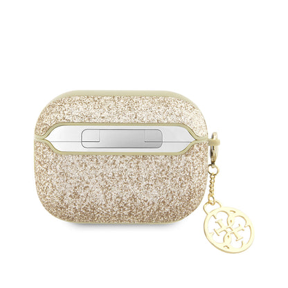 Apple Airpods Pro Kılıf GUESS Glitter 4G Charm Kapak Siyah