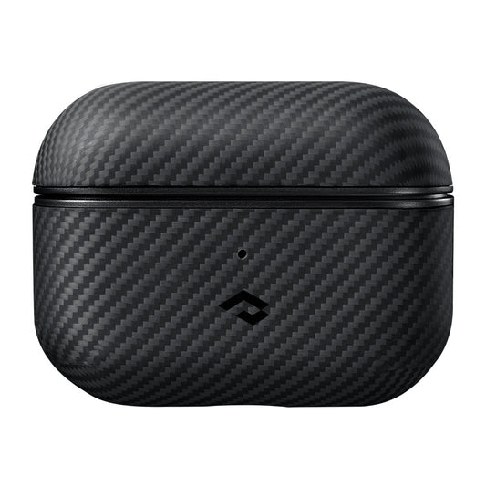 Apple Airpods Pro Kılıf M-safe Şarj Özellikli 600D Aramid Fiber Pitaka Classic Serisi Black-Grey Twill Kılıf Siyah-Gri