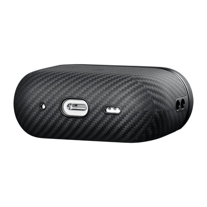 Apple Airpods Pro Kılıf M-safe Şarj Özellikli 600D Aramid Fiber Pitaka Classic Serisi Black-Grey Twill Kılıf Siyah-Gri