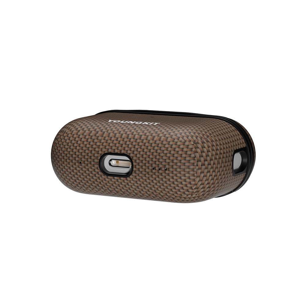 Apple Airpods Pro Kılıf M-safe Şarj Özellikli Aramid Fiber Youngkit 1500D Kevlar Extreme Wing Serisi Kapak Siyah