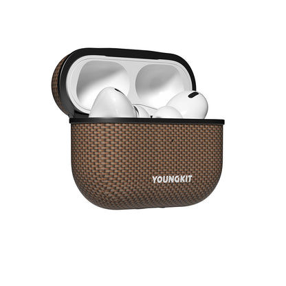 Apple Airpods Pro Kılıf M-safe Şarj Özellikli Aramid Fiber Youngkit 1500D Kevlar Extreme Wing Serisi Kapak Gold
