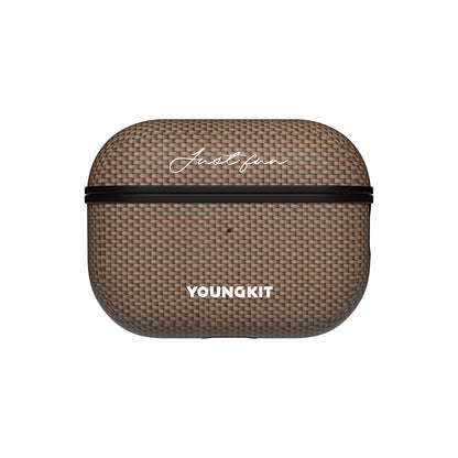 Apple Airpods Pro Kılıf M-safe Şarj Özellikli Aramid Fiber Youngkit 1500D Kevlar Extreme Wing Serisi Kapak Gold