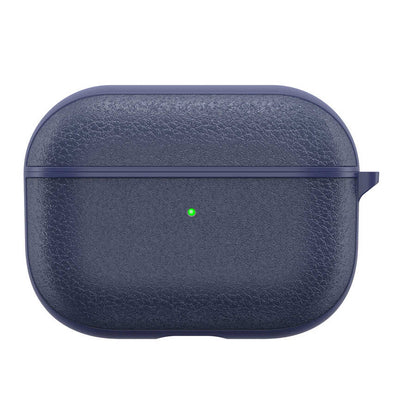 Apple Airpods Pro Kılıf Wiwu Calfskin Kılıf Lacivert