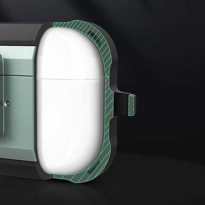 Apple Airpods Pro Kılıf Wiwu Mecha Kılıf Siyah-Yeşil