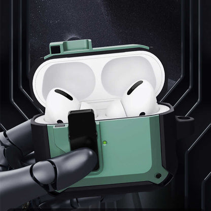 Apple Airpods Pro Kılıf Wiwu Mecha Kılıf Siyah-Yeşil
