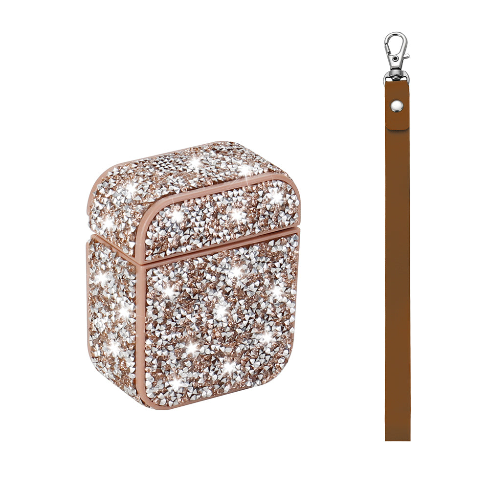 Apple Airpods Zore Airbag 45 Bilek Askı Aparatlı Simli Şeffaf Kılıf Siyah