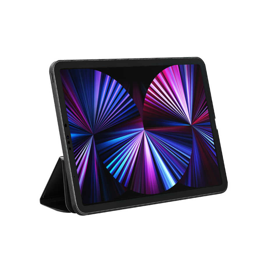 Apple iPad 10.2 (8.Nesil) Wiwu Ayrılabilen Magnetik Standlı Tablet Kılıfı Kahverengi