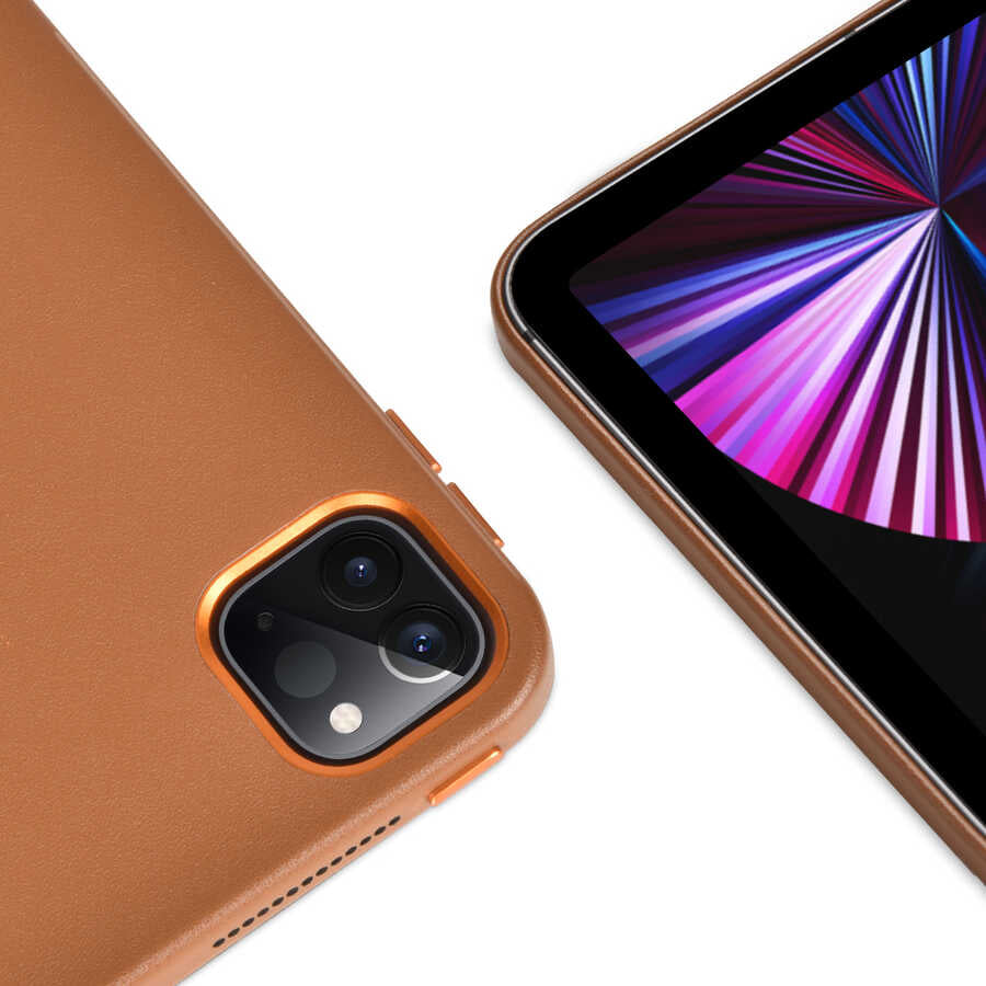 Apple iPad 10.2 (8.Nesil) Wiwu Ayrılabilen Magnetik Standlı Tablet Kılıfı Kahverengi