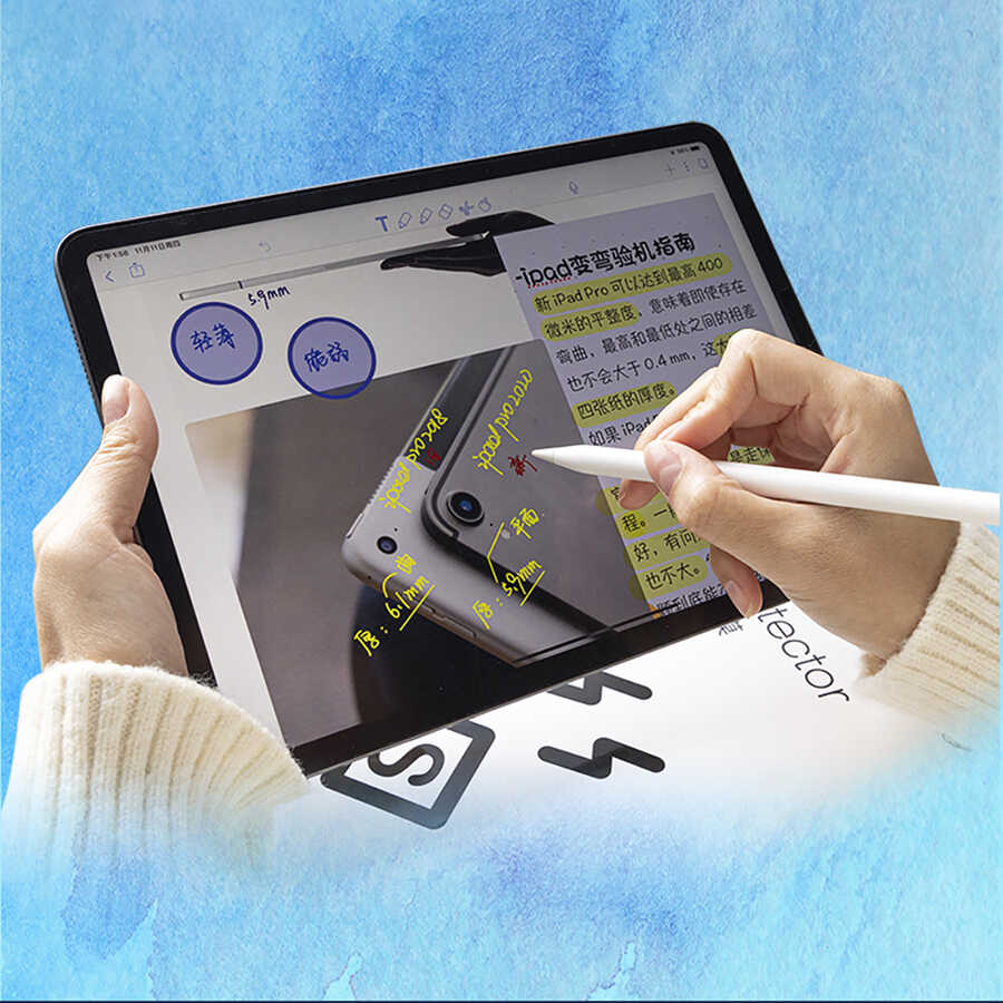 Apple iPad 10.2 (8.Nesil) Wiwu Removable Mıknatıslı Ekran Koruyucu Siyah