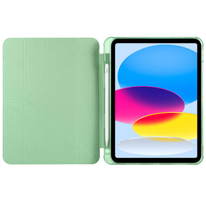 Apple iPad 10.9 2022 (10.Nesil) Kılıf Zore Tri Folding Kalem Bölmeli Standlı Kılıf Lila