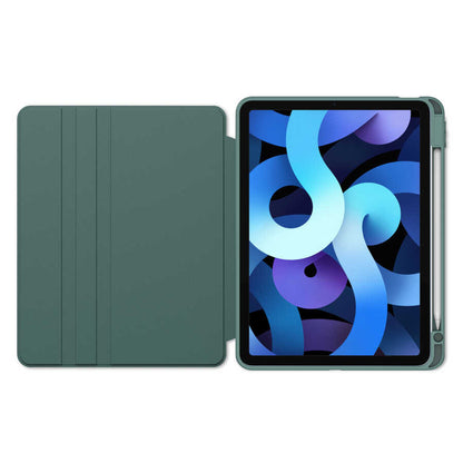 Apple iPad 11.Nesil 2025 Kılıf Zore Nayn Dönebilen Standlı Kılıf Koyu Yeşil
