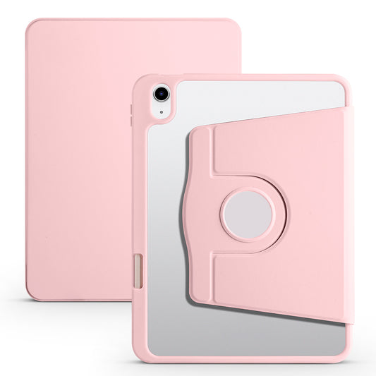 Apple iPad 11.Nesil 2025 Kılıf Zore Termik Kalem Bölmeli Dönebilen Standlı Kılıf Pembe