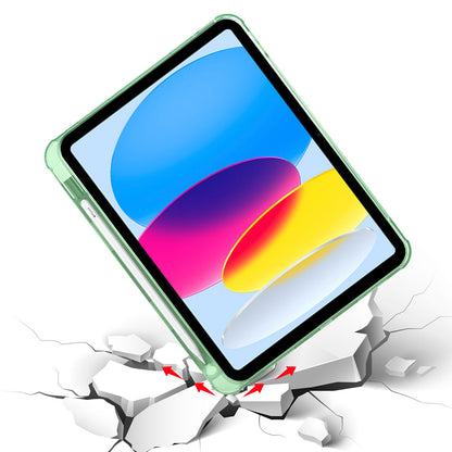 Apple iPad 11.Nesil 2025 Kılıf Zore Tri Folding Kalem Bölmeli Standlı Kılıf Yeşil
