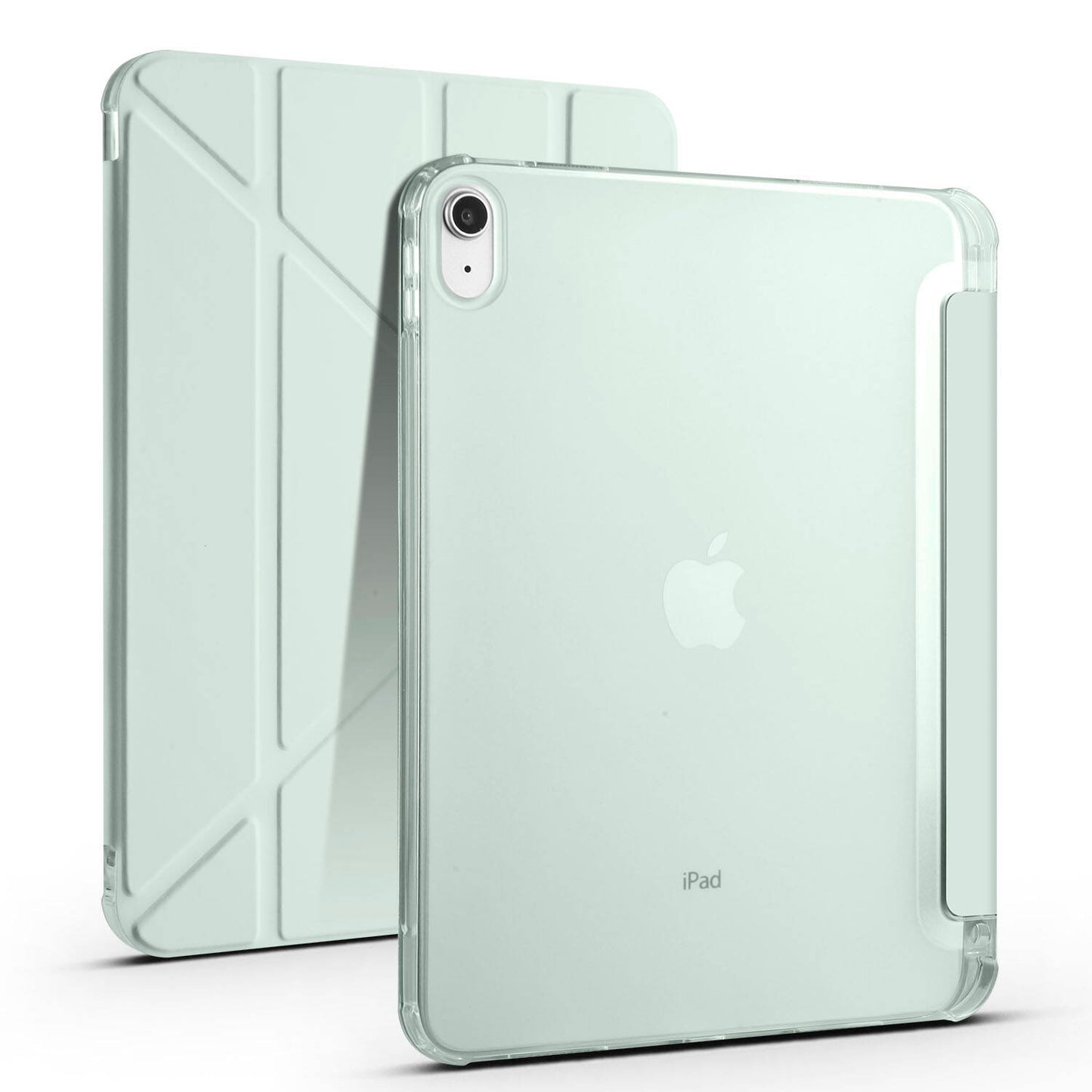 Apple iPad 11.Nesil 2025 Kılıf Zore Tri Folding Kalem Bölmeli Standlı Kılıf Yeşil