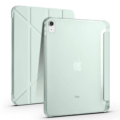 Apple iPad 11.Nesil 2025 Kılıf Zore Tri Folding Kalem Bölmeli Standlı Kılıf Açık Yeşil