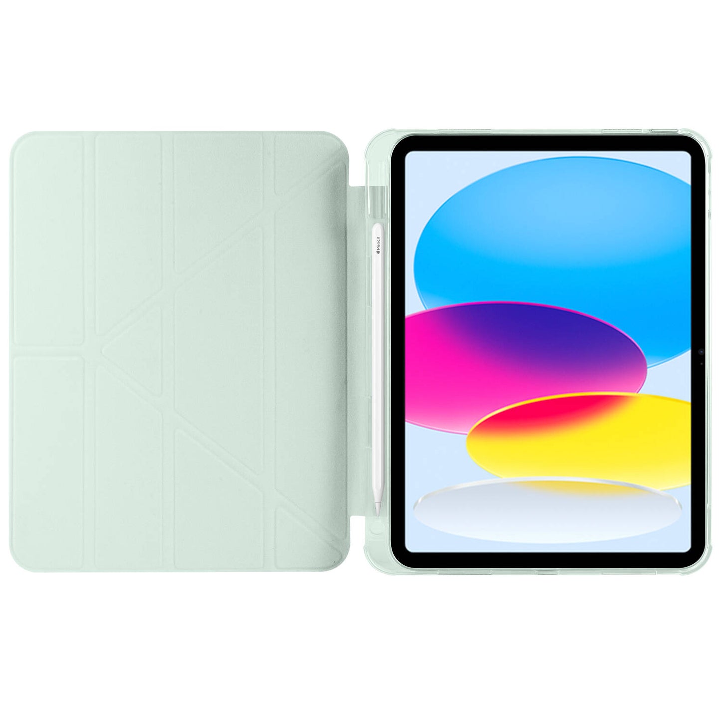 Apple iPad 11.Nesil 2025 Kılıf Zore Tri Folding Kalem Bölmeli Standlı Kılıf Yeşil
