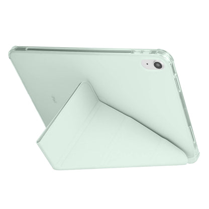 Apple iPad 11.Nesil 2025 Kılıf Zore Tri Folding Kalem Bölmeli Standlı Kılıf Yeşil