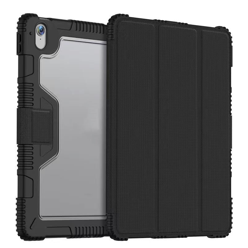 Apple iPad 11.Nesil 2025 Raptic Armor Serisi Airbagli Katlanabilir Standlı Smart Cover Kılıf Siyah