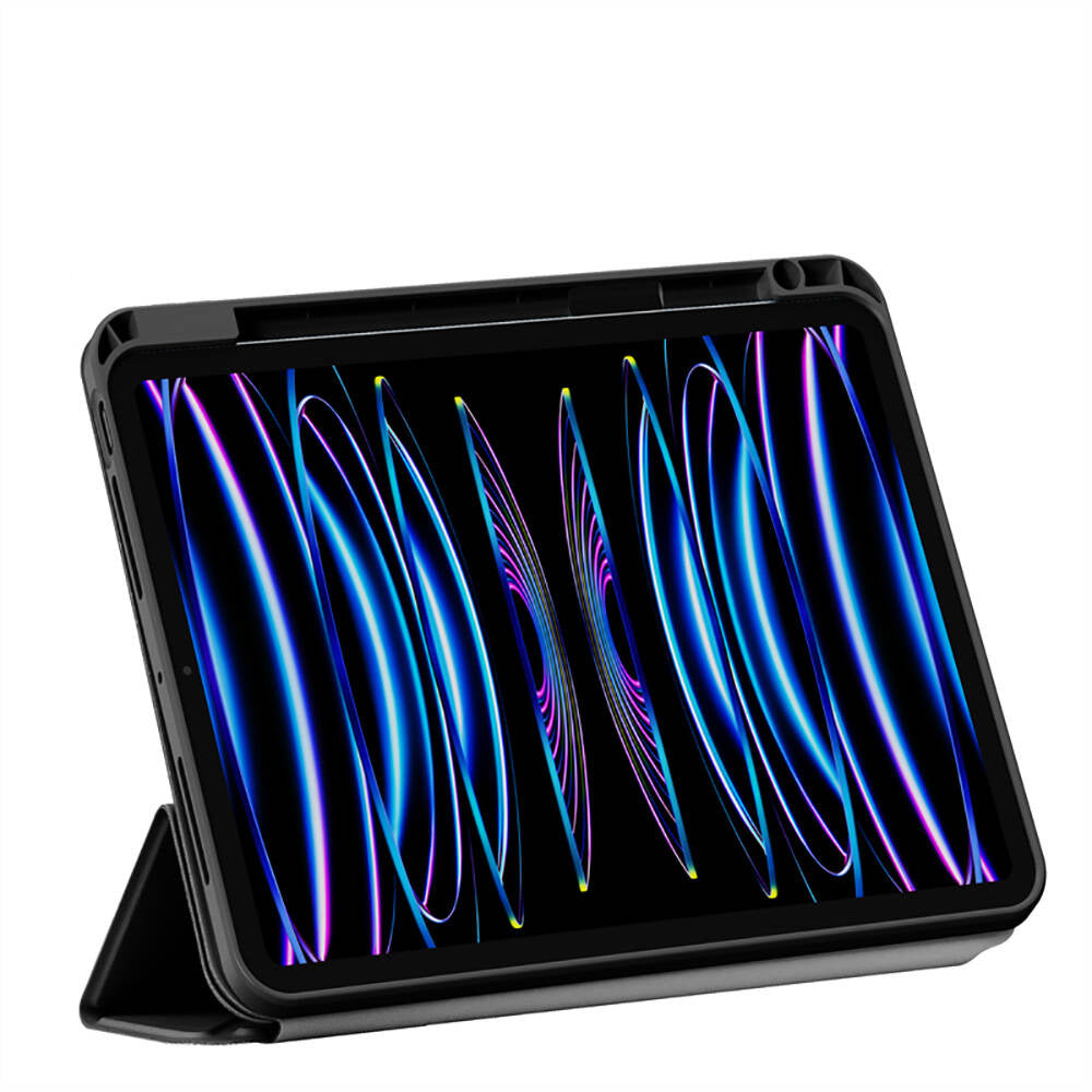 Apple iPad 11.Nesil 2025 Wiwu 360° Dönebilen Standlı Magnetik Koruyucu Tablet Kılıfı Siyah