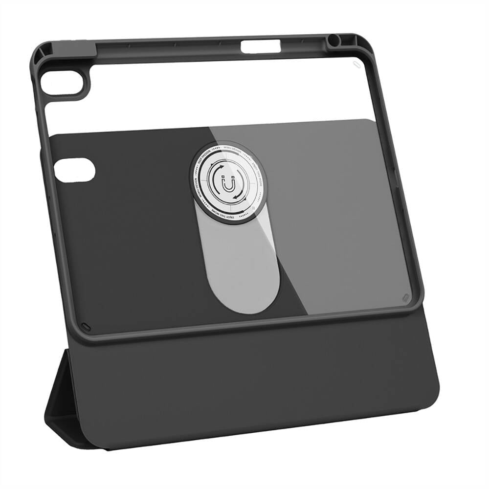 Apple iPad 11.Nesil 2025 Wiwu 360° Dönebilen Standlı Magnetik Koruyucu Tablet Kılıfı Pembe
