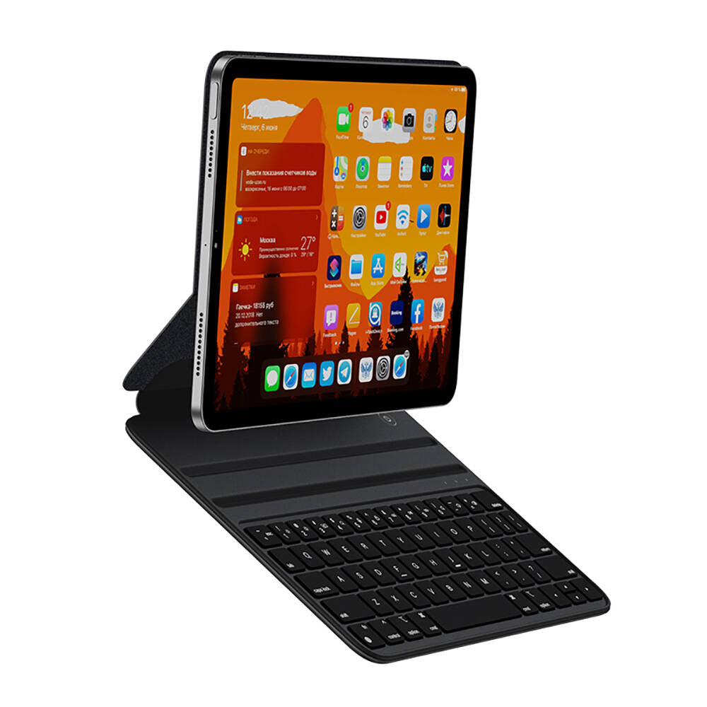 Apple iPad 11.Nesil 2025 Wiwu F15 Klavyeli Standlı Magnetik Kılıf Siyah