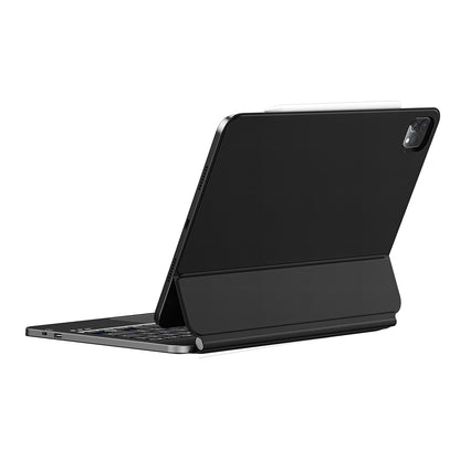 Apple iPad 11.Nesil 2025 Wiwu MK-003 Gizli Kalem Bölmeli Klavyeli Standlı Kılıf Siyah