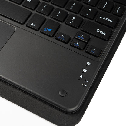 Apple iPad 11.Nesil 2025 Zore Border Keyboard Bluetooh Bağlantılı Standlı Klavyeli Tablet Kılıfı Siyah