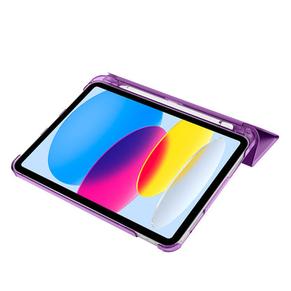 Apple iPad 11.Nesil 2025 Zore Smart Cover Kalem Bölmeli Standlı 1-1 Kılıf Siyah