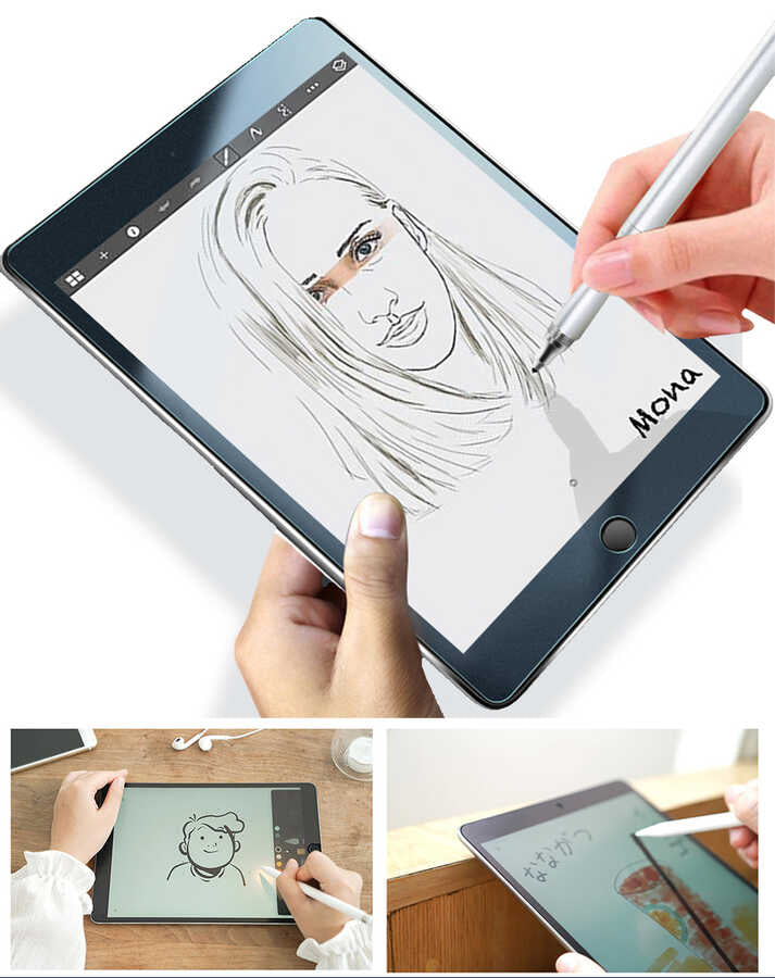Apple iPad 9.7 2017 Kağıt Hisli Wiwu iPaper Like Tablet Ekran Koruyucu Renksiz