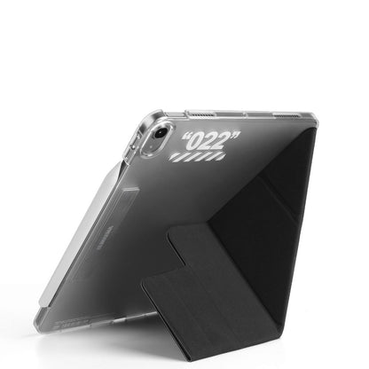 Apple iPad Air 10.9 2020 (4.Nesil) Kılıf SkinArma Kalemlikli Arkası Şeffaf Standlı Magnetik Taihi Sora Kılıf Mavi