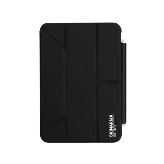 Apple iPad Air 10.9 2020 (4.Nesil) Kılıf SkinArma Kalemlikli Arkası Şeffaf Standlı Magnetik Taihi Sora Kılıf Siyah