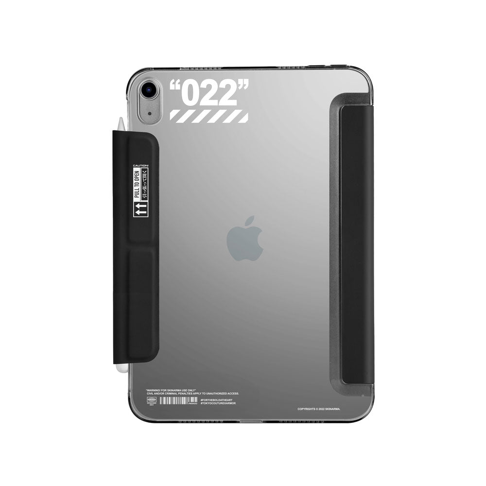 Apple iPad Air 10.9 2020 (4.Nesil) Kılıf SkinArma Kalemlikli Arkası Şeffaf Standlı Magnetik Taihi Sora Kılıf Mavi