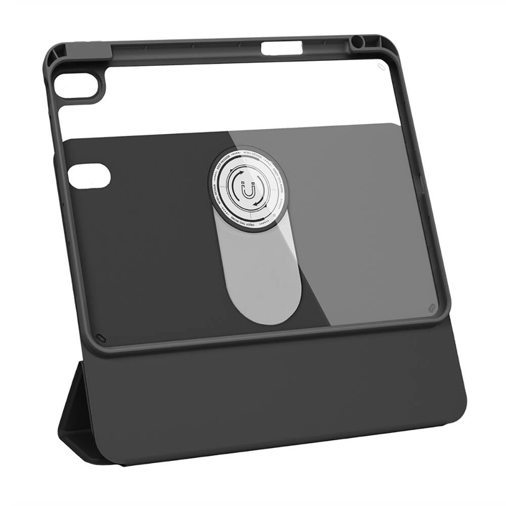Apple iPad Air 10.9 2020 (4.Nesil) Wiwu 360° Dönebilen Standlı Magnetik Koruyucu Tablet Kılıfı Gri