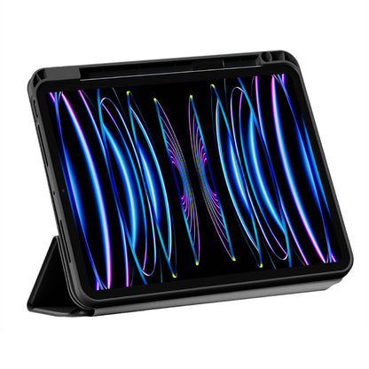 Apple iPad Air 10.9 2020 (4.Nesil) Wiwu 360° Dönebilen Standlı Magnetik Koruyucu Tablet Kılıfı Mavi Açık