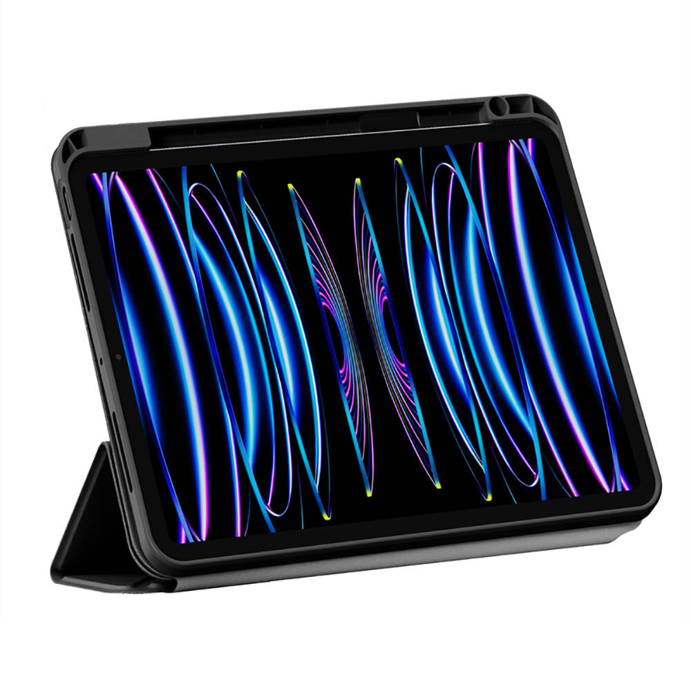 Apple iPad Air 10.9 2020 (4.Nesil) Wiwu 360° Dönebilen Standlı Magnetik Koruyucu Tablet Kılıfı Gri