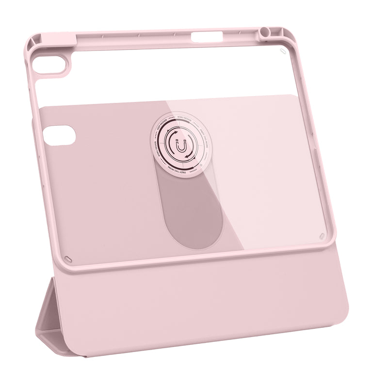 Apple iPad Air 10.9 2020 (4.Nesil) Wiwu 360° Dönebilen Standlı Magnetik Koruyucu Tablet Kılıfı Gri