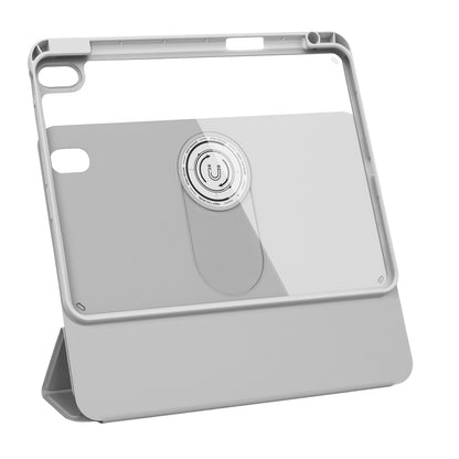 Apple iPad Air 10.9 2020 (4.Nesil) Wiwu 360° Dönebilen Standlı Magnetik Koruyucu Tablet Kılıfı Gri