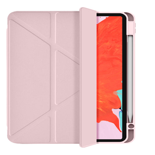 Apple iPad Air 10.9 2020 (4.Nesil) Wiwu 360° Dönebilen Standlı Magnetik Koruyucu Tablet Kılıfı Pembe