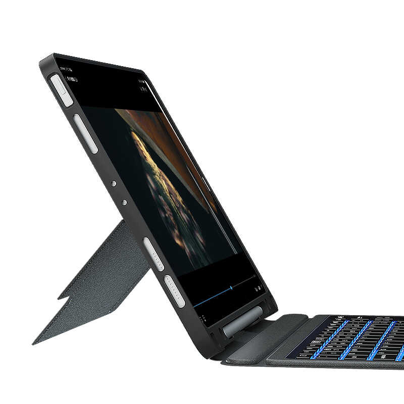 Apple iPad Air 10.9 2020 (4.Nesil) Wiwu Mag Touch Klavyeli Standlı Kılıf Siyah