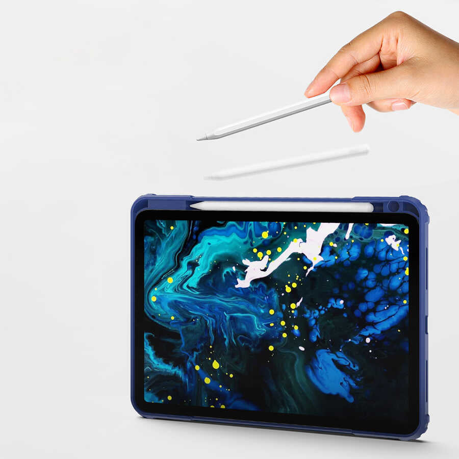 Apple iPad Air 10.9 2020 (4.Nesil) Wiwu Mecha Dönebilen Standlı Tablet Kılıfı Yeşil