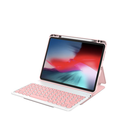 Apple iPad Air 10.9 2020 (4.Nesil) Wiwu Protective Gizli Kalem Bölmeli Klavyeli Kılıf Mavi