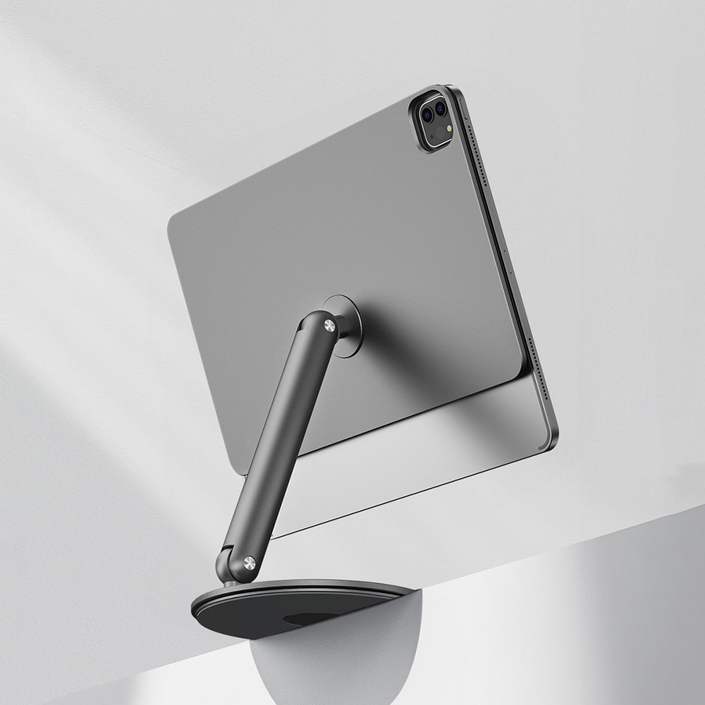 Apple iPad Air 10.9 2020 (4.Nesil) Wiwu ZM-310 360 Derece Dönebilen Magnetik Başlıklı Tablet Standı Gri