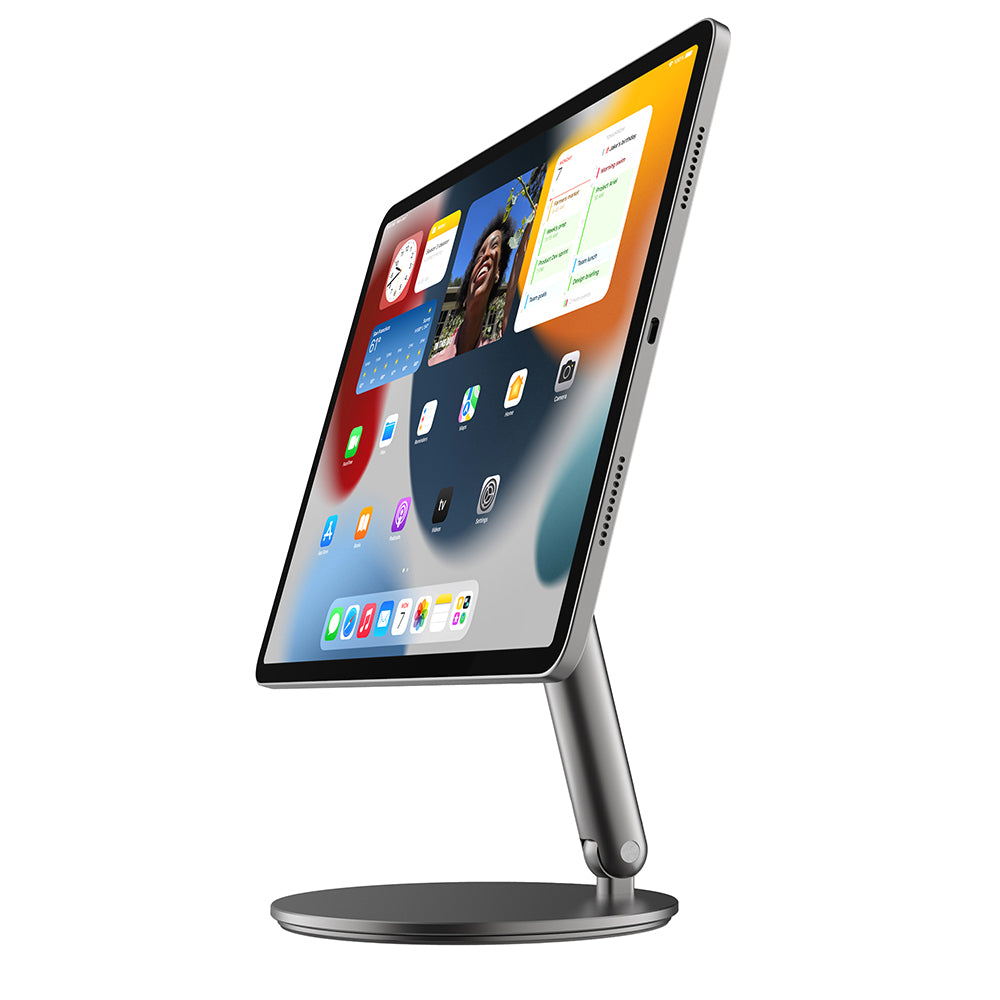 Apple iPad Air 10.9 2020 (4.Nesil) Wiwu ZM-310 360 Derece Dönebilen Magnetik Başlıklı Tablet Standı Gri