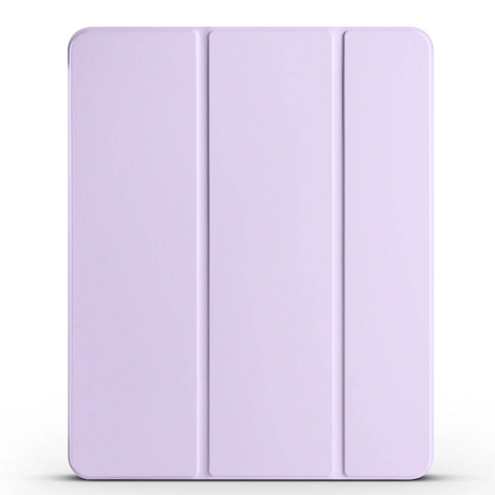 Apple iPad Air 10.9 2020 (4.Nesil) Zore Smart Cover Kalem Bölmeli Standlı 1-1 Kılıf Lila