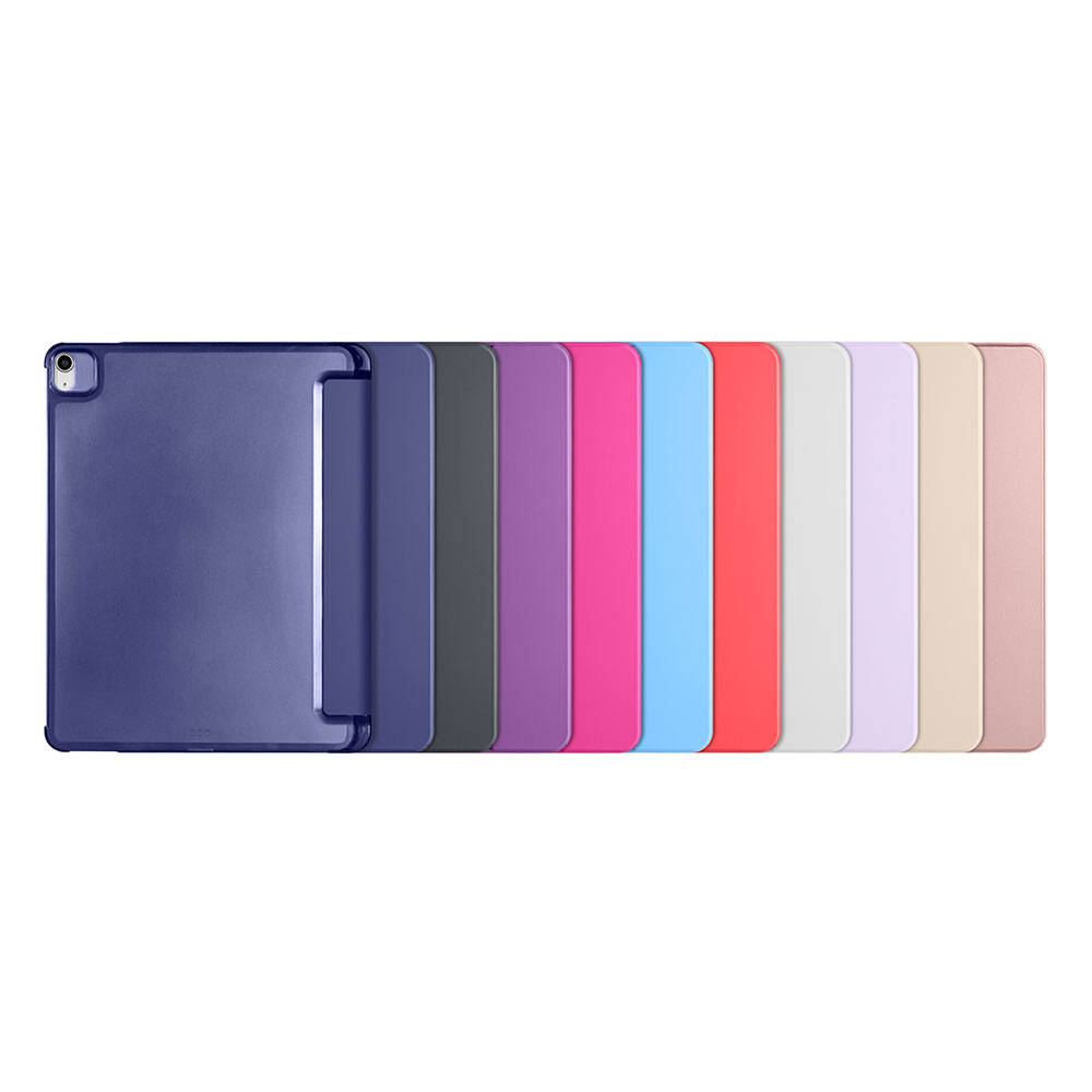 Apple iPad Air 10.9 2020 (4.Nesil) Zore Smart Cover Kalem Bölmeli Standlı 1-1 Kılıf Mor